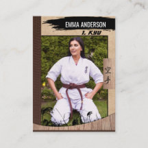 Carte de collection en bois marron Ceinture marron