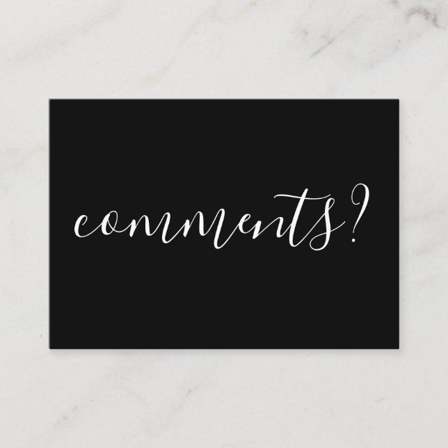 Visite carte de commentaire (Devant)