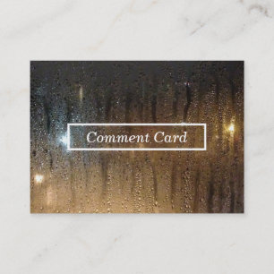 Visite carte de commentaire de pluie d'automne