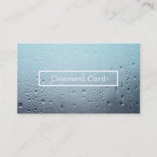 Visite carte de commentaire en verre vapeur