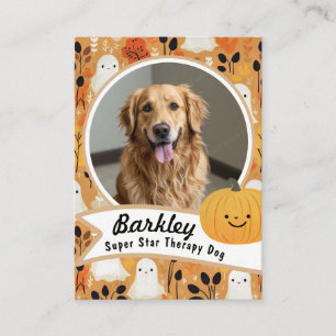 Visite Carte de commerce d'animaux de thérapie Halloween 