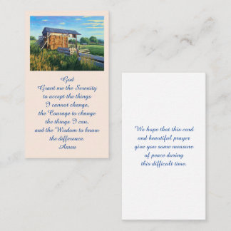 Visite Carte de condoléances élégante en souvenir de funé
