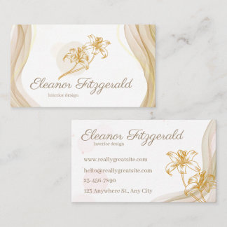 Visite Carte de contact élégante minimale douce
