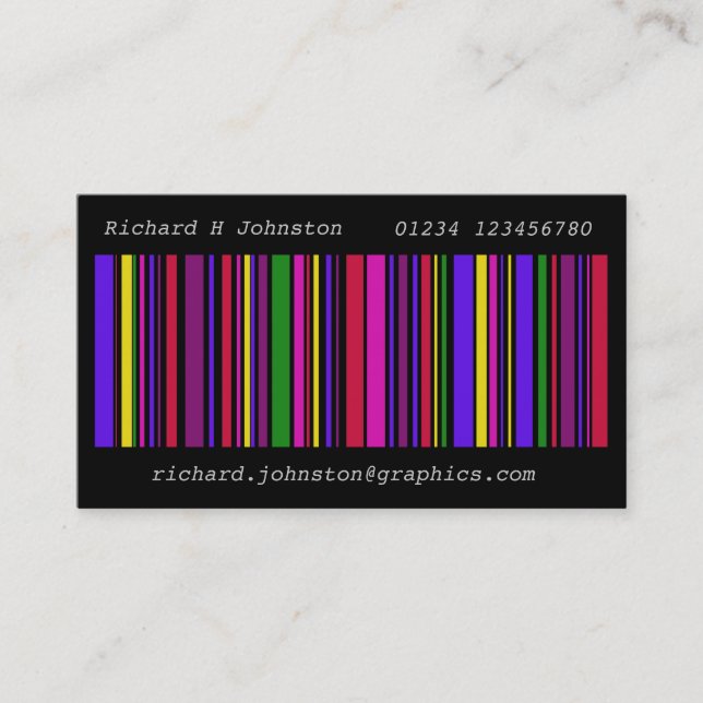 Visite Carte de contact professionnelle multi-couleurs (Devant)