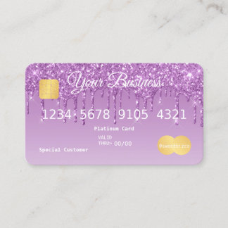 Visite Carte de crédit à Parties scintillant pourpre