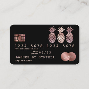 Visite Carte de crédit ananas styled Driving Gold
