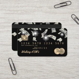 Visite Carte de crédit Carte de crédit Stylisée ATM argen