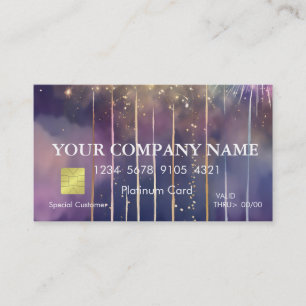 Visite Carte de crédit Elegant Gold Parties scintillant D