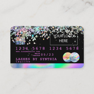 Visite Carte de crédit Holograph Unicorn ajoutez votre lo