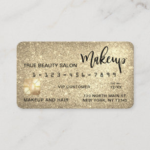 Visite Carte de crédit Maquillage de Parties scintillant