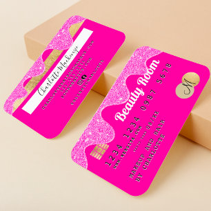 Visite Carte de crédit parties scintillant gouttes beauté