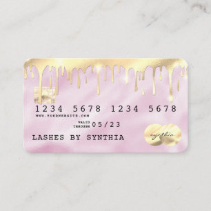 Visite Carte de crédit Pink Unicorn Driving Gold