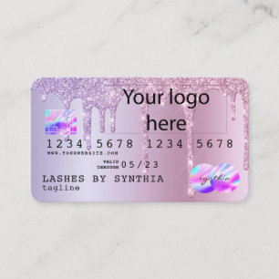Visite Carte de crédit Rose Gold Driving Gold Ajoutez vot