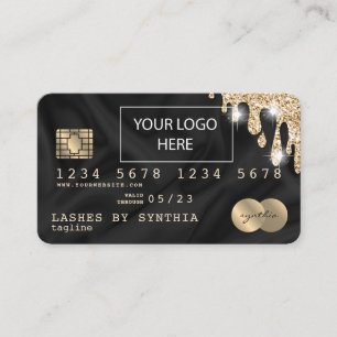 Visite Carte de crédit Styled ajouter votre logo Drip Gol