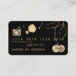 Visite Carte de crédit Styled Black Gold
