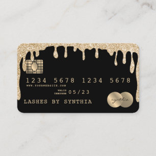 Visite Carte de crédit Styled Driving Gold