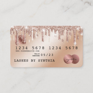 Visite Carte de crédit Styled Driving Gold