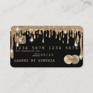 Visite Carte de crédit Styled Driving Gold