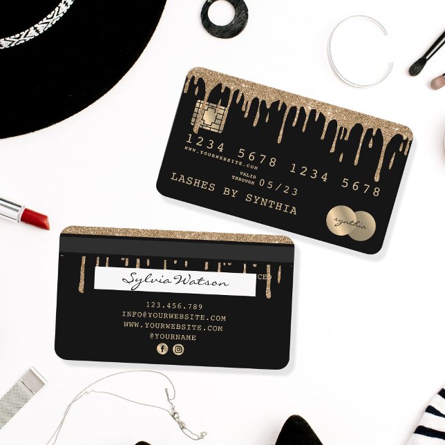 Visite Carte de crédit Styled Driving Gold (Créateur téléchargé)