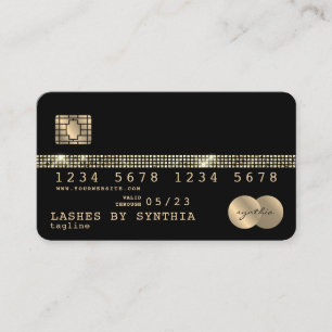 Visite Carte de crédit Styled Gold et Black