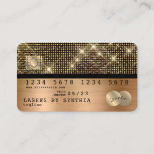 Visite Carte de crédit Styled Gold et Black