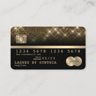 Visite Carte de crédit Styled Gold et Black