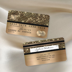 Visite Carte de crédit Styled Gold et Black