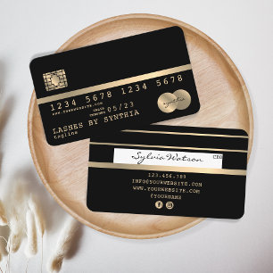 Visite Carte de crédit Styled Gold et Black