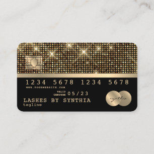 Visite Carte de crédit Styled Gold et Black
