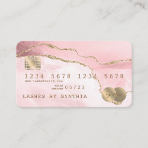 Visite Carte de crédit Stylisé Vierge rose