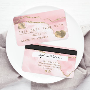 Visite Carte de crédit Stylisé Vierge rose