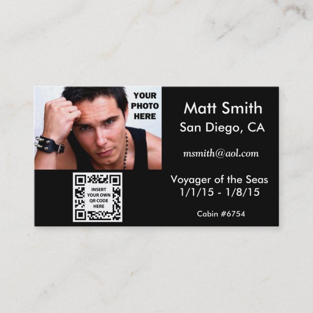 Visite Carte de croisière gay avec code QR (Devant)