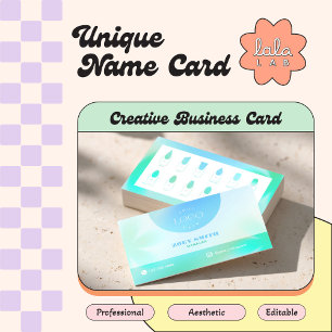 Visite Carte de dégradé Turquoise pour Techs et Salons à 