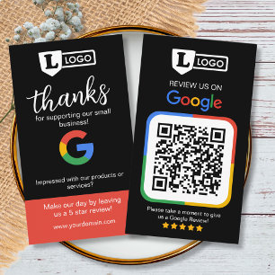 Visite Carte de demande d'avis Google avec logo