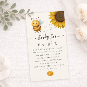 Visite Carte de demande de livre pour Baby Shower Sunflow