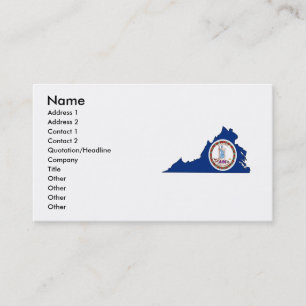 Visite Carte de drapeau de la Virginie