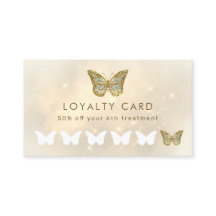 carte de fidélité aux papillons faux