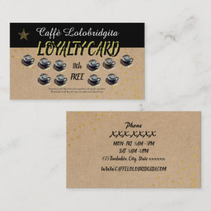 Visite Carte de fidélité d'affaires moderne Café Shop