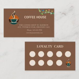 Visite Carte de fidélité de café moderne simple