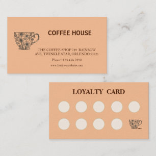 Visite Carte de fidélité de café simple moderne