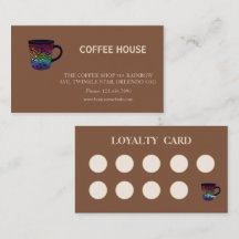Carte de fidélité de café simple moderne