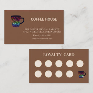 Visite Carte de fidélité de café simple moderne