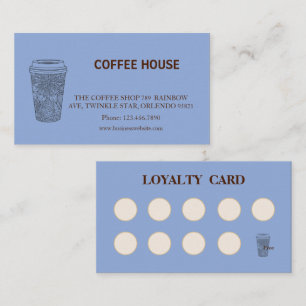 Visite Carte de fidélité de salon de café moderne simple
