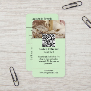 Visite Carte de fidélité - Design photo centré sur la bea