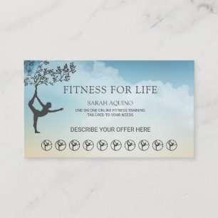 Visite Carte de fidélité du formateur de fitness personne