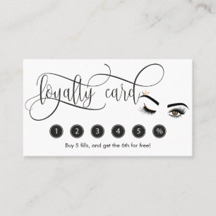 Visite Carte de fidélité du salon de beauté Brown Wink Wy