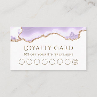 Visite carte de fidélité lavender agate