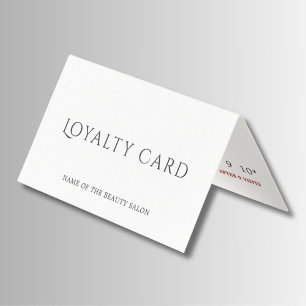Visite Carte de fidélité minimaliste Elégant Propre Beaut