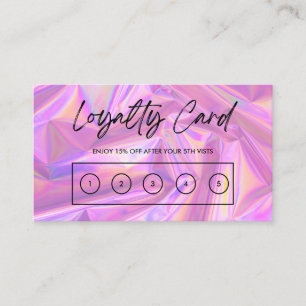 Visite Carte de fidélité personnalisée Faux Rose