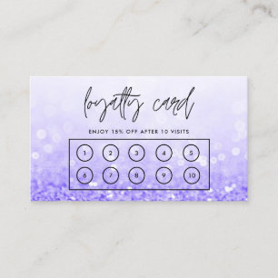 Visite Carte de fidélité personnalisée Purple Faux Partie